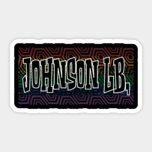 LGBTQ PATTERN AMERICA LBJ Sticker